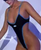 Combinaisons pour femmes Rompers Yiiciovy Sumy Sexy Femmes Bodys Bodys Body Sweet Suite de maillot de bain Spaghetti Stracts S-Through Lettre de maillot de bain imprimé T240505