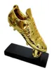 Objetos decorativos Figuras Premio de fútbol de fútbol fútbol de oro europeo Mejor tirador de oro Funciones de botas de botas de shoe chapadas de oro T24 T24