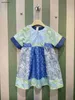 Faleta para bebés Diseños de empalme múltiples estampados Tamaño de vestimenta de princesa 100-160 cm Ropa de diseño para niños Partydress 24 abril