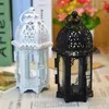 Ljushållare Marockansk stilhållare Votive Hanging Glass Home Lantern Candlestick färgad dekoration Iron C2P1