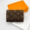 Klassisk Flap Designer Coin Purse Brown Flower Card Holders Luxurys Coin Pouch Women's Leather Card slot Cardholder Mens Card Wallet Travel Clutch Gold Coin Nyckel Purses