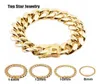 8 mm10 mm12 mm14mm16mm18 mm roestvrijstalen armbanden 18K vergulde hoog gepolijste Miami Cuban Link Men Punk Curb Chain Butterfl2145601