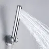 Mosiężne pod ciśnienie czarne podwójne funkcje ręczne zestaw prysznicowy domowy łazienka głowica podgrzewacza podgrzewacza głowa prysznicowa