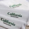 Kalifornien General Store Pocket Letters Printing Women T Shirts Summer Light Grey Kpop Loose Cotton Tops Kort ärm Y2K Tees 240426