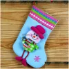 Weihnachtsdekorationen Strock Santa Claus Socken Weihnachtsbaum Hanging Geschenktüte Süßigkeiten Ornament Home Party Dekoration DBC Drop Lieferung Ga Dhxyi