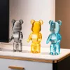 Objets décoratifs Figurines Artistique 25 cm Bearbricks moderne Statue Placing Golden Bear Brick Sculpture Home Decor Figurines Stattuette Ornement Figurines T2405