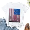 Polos féminin drapeau américain en tant que cellule de prison représentant des t-shirts d'incarcération de masse drôles dame vêtements hippie femmes graphiques