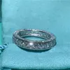Handgefertigter Versprechen Diamond Ring 100% Real S925 Sterling Silber Engagement Ehering -Ringe für Frauen Brautfinger Schmuck LJ200831 329J