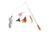 Feather Teaser Cat Toy Retractable Wand 5 PCS Assorted Teaser Refills Interactive Catcher Teaser Toy JK2012XB1024597