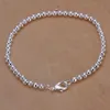Kedja mode toppkvalitet 925 sterling silver armband smycken charm kvinnor 4mm pärlor gratis frakt för flicka bröllop h240504