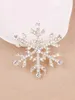 Broches zinc alliage placing classstic floke floke cristal strass de Noël épingle joelry accessoires pour dames et filles