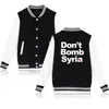 Мужские толстовины новейшие Don Bomb T Syrian Print Fashion Hip Hop Baseball Jacket Мужские женщины повседневные куртки с длинным рукавом