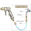 욕실 샤워 헤드 1 고압 수상 스프레이 건의 모든 금속 아연 도금 정원 호스 잔디 조절 스프레이 모드 정원 세탁 자동차 T240505