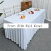 Cabalde de mesa Blanco negro 6 pies Elástico mantel rectángulo spandex fiesta de boda banquete decoración de la portada