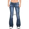 Jeans femininos Roupas femininas azul de alta qualidade OEM LOGOTIO CUSTICO Demin