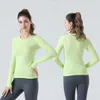 Sweatshirt ll Yoga Long -Sleeved 2.0 Long -Sleeved T -shirt Yoga Kläder Kvinnlig cirkel Ledande skydd tunn fitness Yoga som kör sportkläder