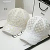Ball Caps Women's Lace Hollow Flower Baseball Cap Summer Breathable Shade Sun Students Peaked Hat Outdoor Thin Fashion Accessories