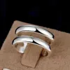 Set di gioielli da sposa all'ingrosso Fine 925 Sterling Silver Double Line Bangles Rings for Women Fashion Party Wedding Holiday Gift H240504