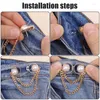 Broschen Pearl Taille Schnalle Metallstifte Fastenerhosen Retractable nähenfrei abnehmbare Modejeans Pullover Mantel Clip Accessoires