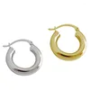 Hoopörhängen Weiyue S925 Sterling Silver Overized Bold Women's Ear Buckles Metal Retro Party Jewelry Gifts