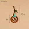 Dekorativa figurer Miamor Mini Tree of Life Dream Catcher Keychain bil Key Decoration Accessories Barn School Bag Hanging Pendant Gift