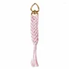 Keecheins Intrecciati Macrame Insegnante Keechain Boho Chic Ganyards for Keys o ID Badge Gioielli regalo di San Valentino