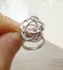 Lovely Cute Rose Flower Ring Can DIY Open Put In Pearl Crystal Gem Stone Bead Cage Ring Mounting12995337