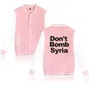 Мужские толстовины новейшие Don Bomb T Syrian Print Fashion Hip Hop Baseball Jacket Мужские женщины повседневные куртки с длинным рукавом