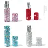 Storage Bottles Luxurious Crystal Diamond Perfume Spray Bottle 10ml Mini Shiny Refillable Empty Split Portable Cosmetic Container