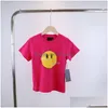 T-shirts enfants D pour les tout-petits garçons visages vêtements Designer Girls Youth Tops Summer Summer Sleeve Tshirts Kid Clothing Letter Tees Cartoon P DH6DH