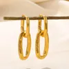 Orecchini a perno di cerchio geometrico per donne Accessori a orecchio quadrato oro Goldo traforato Bijoux Femme in acciaio inossidabile Regali