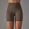 Shorts femminile signore Solid Yoga High Welited Casualsplers per i pantaloni di fitness per estate per il sollevamento dell'anca da donna Mujer