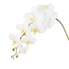 Dekorativa blommor 100 cm Silk Artificial Flower Branch Orchid Phalaenopsis Real Touch Potted Butterfly Home Decoration Wedding Party Party