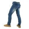 Motorradbekleidung PK718 Reithose Pantalon Moto Jeans für Männer Frauen Motocross Racinghose mit 4 Knie Hüftschutzkissen