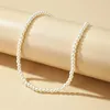 Кокер элегантный имитационный жемчужный ожерелье простые винтажные аксессуары для сети