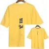 Palmangle Classic Logo Print T-shirt Designer Shirts Tshirt Oversize Weighwweight T-shirt Short Summer Cotton Black Logo Logo à l'arrière du graphique jaune XL