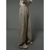Jeans para hombres Pfnw Mud teñido Pantalones de mezclilla de pierna ancha Vintage Vintage Vintage Bosters Casual Rectas 2024 28W3068