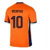 24 25 Hollanda Memphis Sıcak Satış 2024 2025 Holland Club Jersey Jong Virgil Dumfries Bergvijn Gömlek 2024 Klaassen Blind de Ligt Erkekler Futbol Gömlek