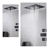 Sistema de chuveiro de banheiro preto de ponta Intelligente Exibição digital Tipo de parede Design de chave FUNÇÃO FUNÇÃO FUNCIPE