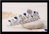 Juwelryluxury Elegant Blue Strasson Bridal Crystal Hochzeit Quinceanera Tiaras und Kronen Festzug Tiara Haarschmuck Aessories DR5590295