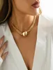 Collana designer Neccante Women Jewelry Fashion Collarbone Hip Hop Trend Metal Multilateer Chain Collane 0716056989665