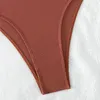 Frauen Badebekleidung Solid Color Ruffle Sexy Rückenless Dreieck Badeanzug formen Bikini -Unterteile