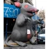 8mh (26 pieds) avec ventilateur extérieur extérieur géant géant gonflable de souris gris gonflable de rat pour la publicité