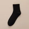 Chaussettes masculines coton coton hommes solides femmes longues homme automne hiver la cheville occasionnelle calcitines hombre média