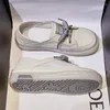 Scarpe casual lsxjk vera pelle piccole bianca 2024 mesh estiva a due fucili sneaker da donna a una pedale