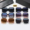 Übergroße Luxus -Sonnenbrille für Frau Mann Brandbrief Tempelquadrat Rahmen Herren Designer Sonnenbrille Anti -Strahlungslinsen Mode Sonnenbrille Strand Sonnenlicht Schatten