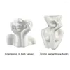 Vases moderne artistique à demi-visage en forme de corps humain Bureau de bureau nordique Table de style nordique décor en céramique de vase de vase de vase sculpture