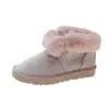 Sapatos casuais botas de neve feminina moda que mantém sapatos de pelúcia2024winter tornozelo algodão grosso curto