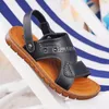 Sandales wholl en cuir authentique hommes chaussures d'été masculines