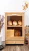 Bambu ekmek kutusu saklama kutusu kesme tahtası çift katmanlı çekmeceli büyük gıda kapları mutfak organizatör ev dekoru 201015621155